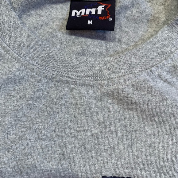 PARIS COTTON T SHIRT UNIVERSITE DE PARIS EMBROIDERED GRAY SZ MED NEW UNISEX. - Picture 3 of 4